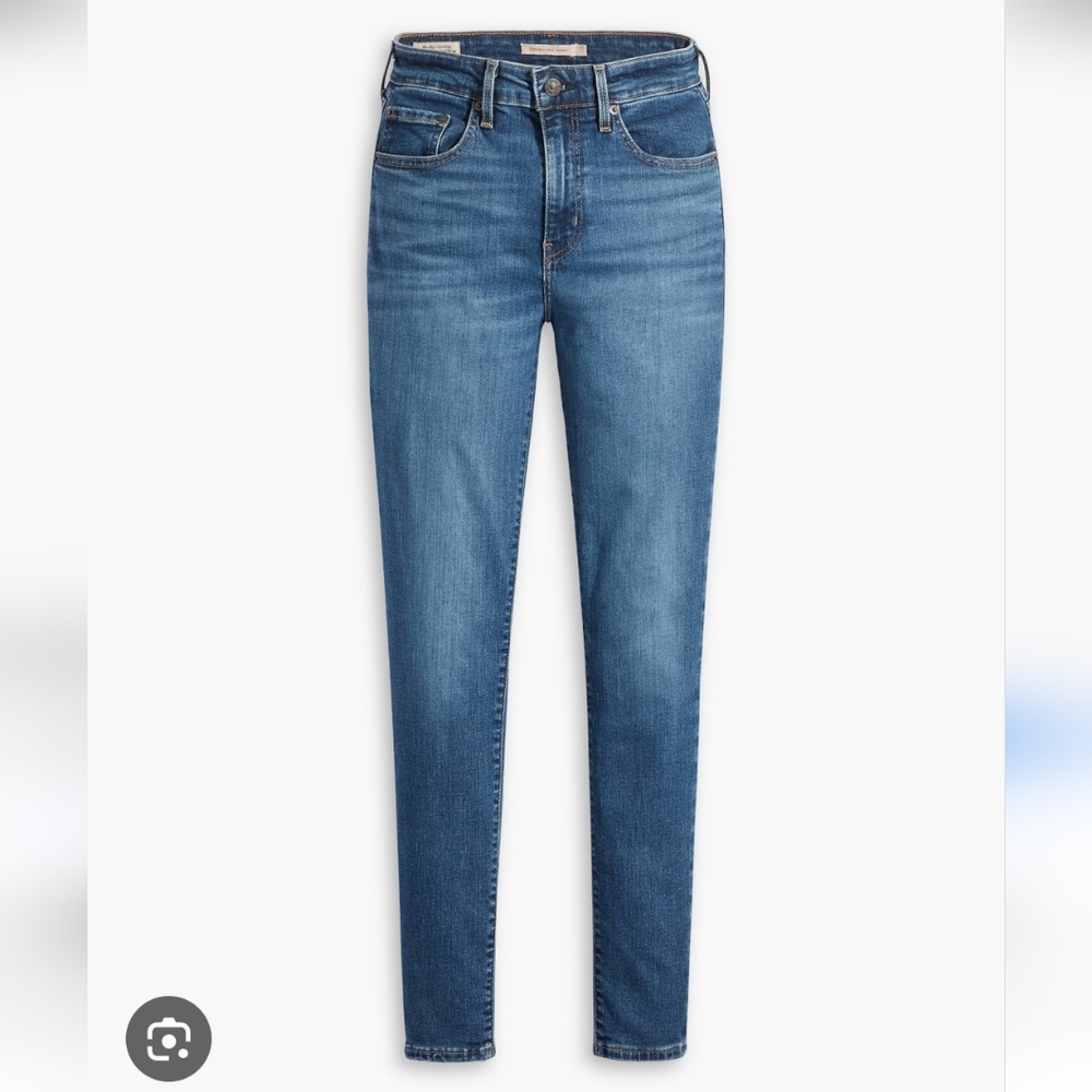 LEVIS 721 HIGH RISE SKINNY JEANS Dark BLUE WASH classy Y2k Preppy Denim Revolve